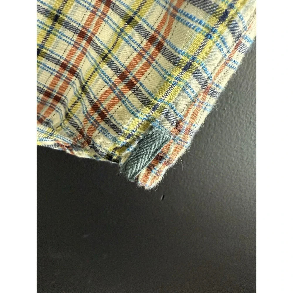 Carbon 2 Cobalt Mens XL Button Up Short‎ Sleeve Shirt Two Chest Pocket Plaid
